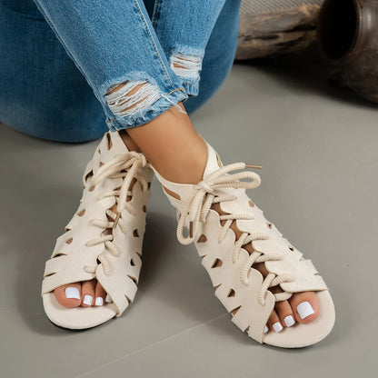 Sandals for Women Open Toe Flat Slip On 2