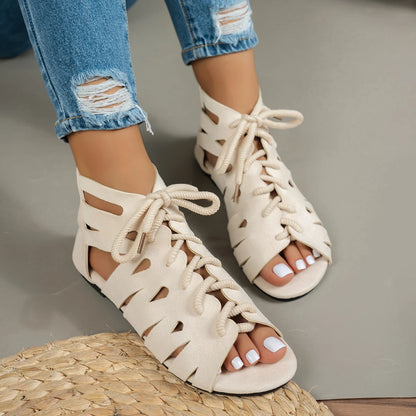 Sandals for Women Open Toe Flat Slip On 3