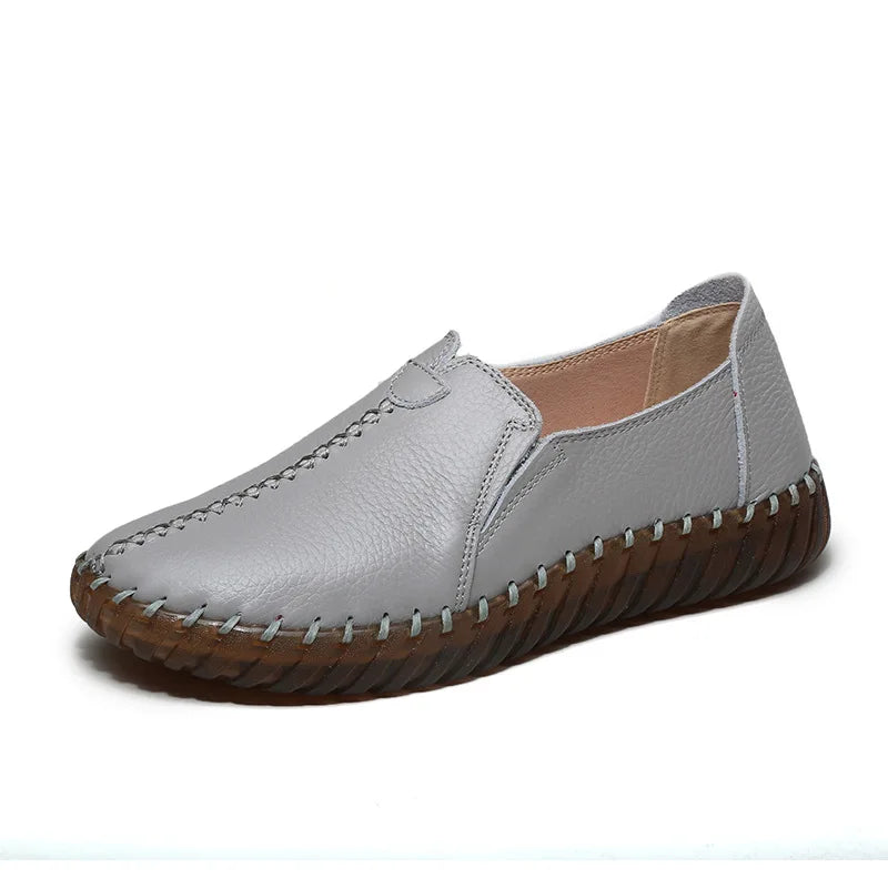 Lightweight Slip-On Flat Shoes with Shock Absorption Sole