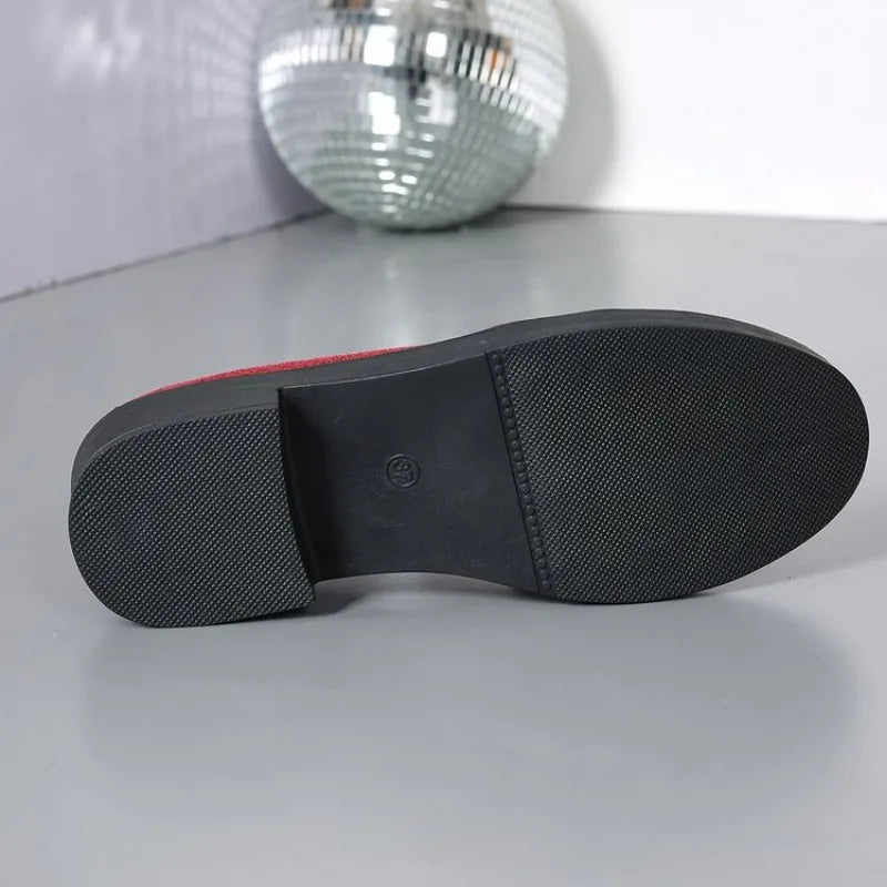 Women's Black Pumps Square Heel 5