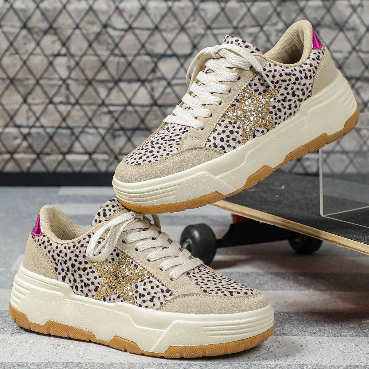 Women's Casual Skate Sneakers Thick Sole 1