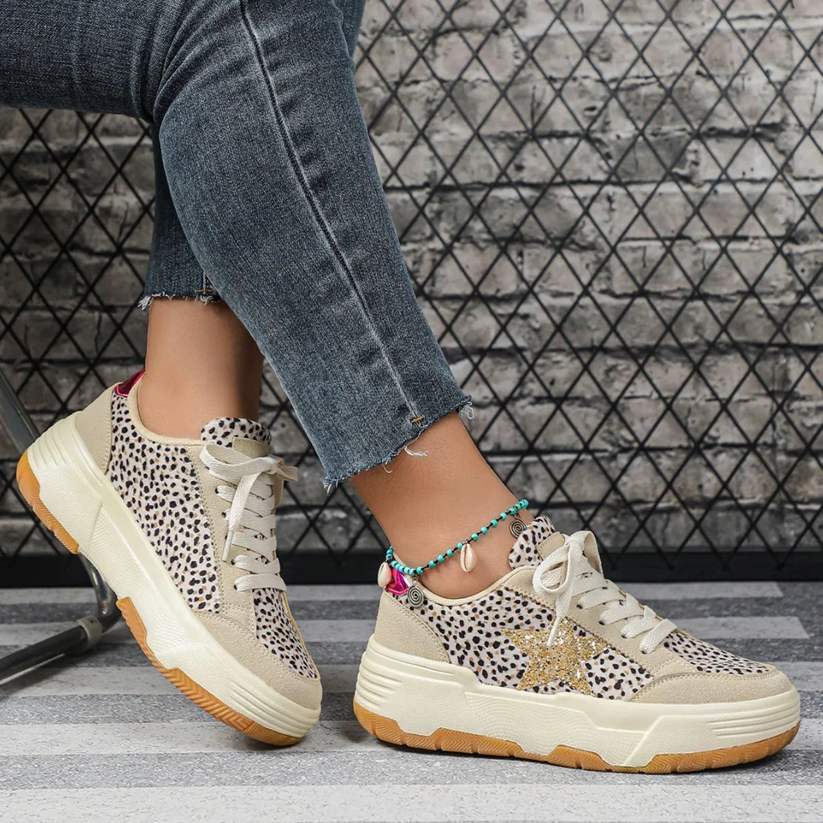 Women's Casual Skate Sneakers Thick Sole 3