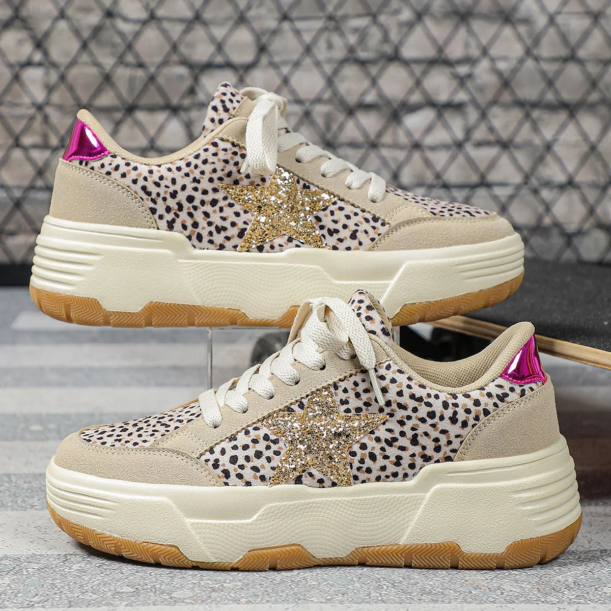 Women's Casual Skate Sneakers Thick Sole 5