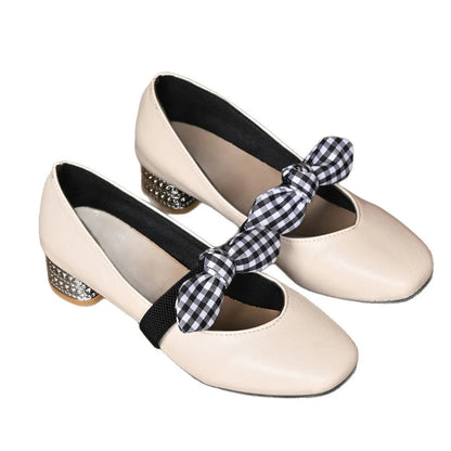 Women's Casual Slippers Low Heel PU Leather 4