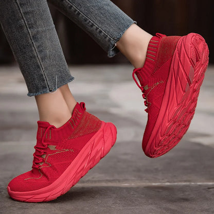 Women’s High Top Slip On Sneakers Breathable Knit 2