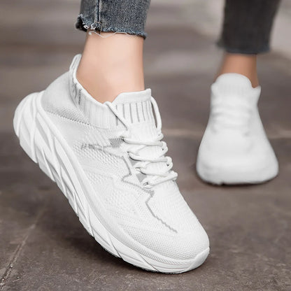 Women’s High Top Slip On Sneakers Breathable Knit 4