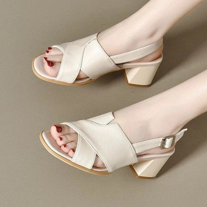 Women's Open Toe Platform Sandals Chunky Heel 2