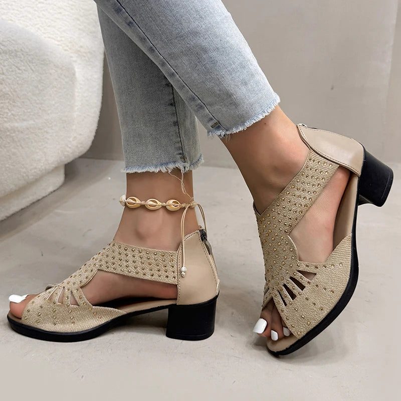 Women’s Peep Toe Sandals Hollow Out Design 5