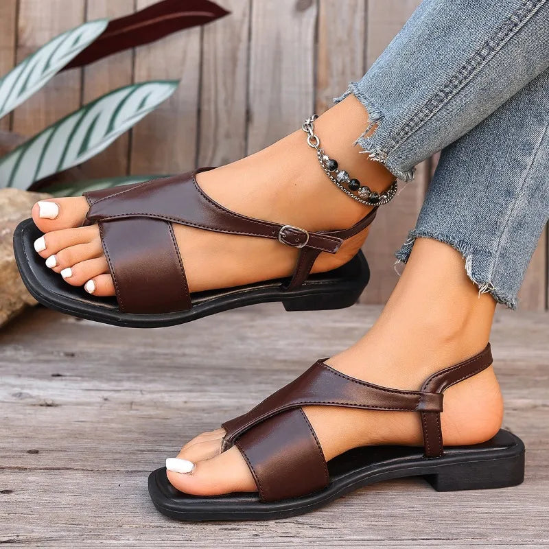 Women's Slip On Sandals Open Toe Flat 0