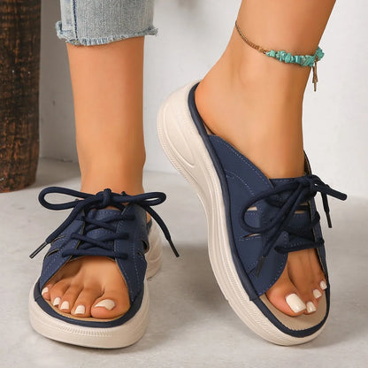 Women's Slip On Sandals Thick Heel 2