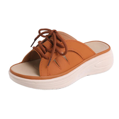 Women's Slip On Sandals Thick Heel 5