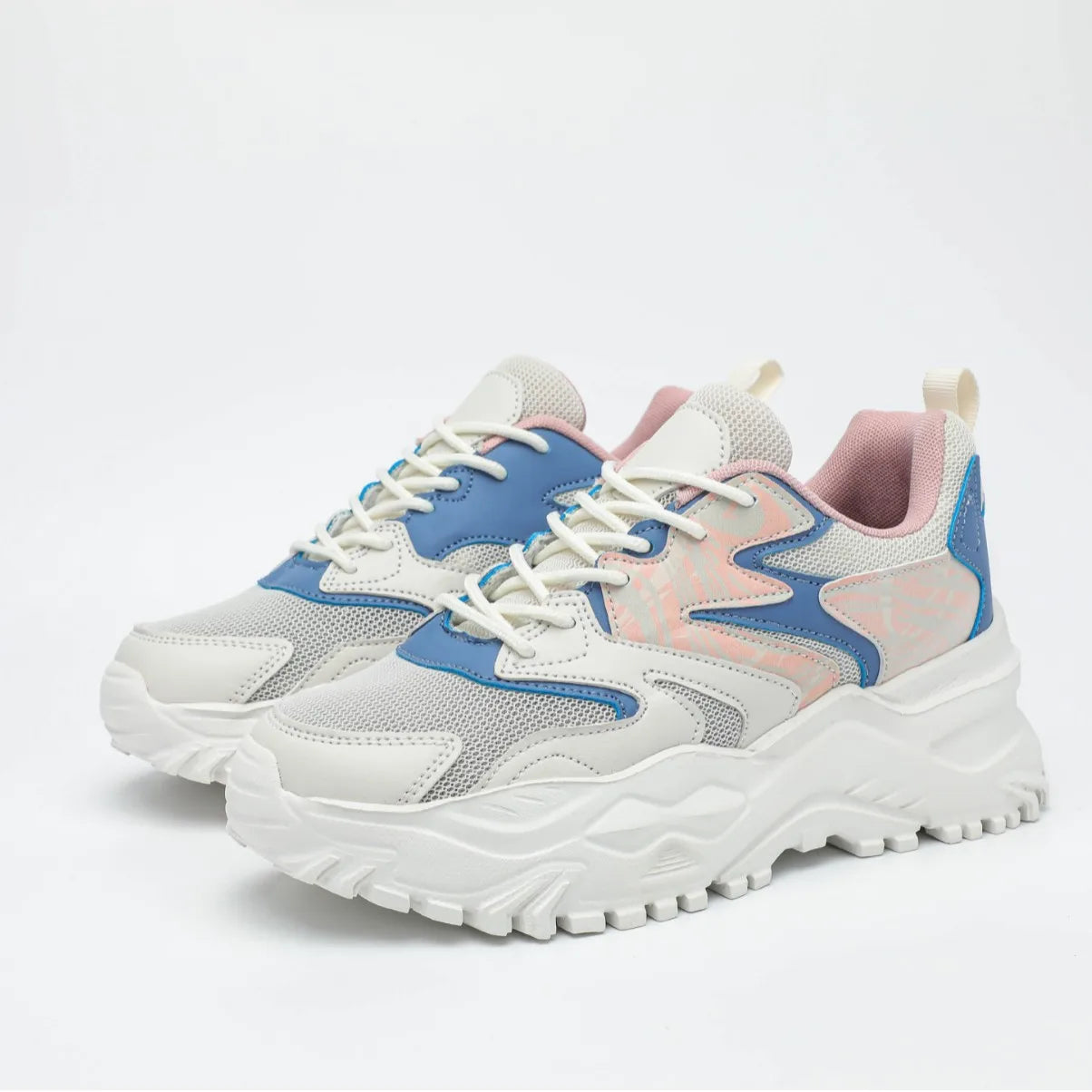 Women's Sneakers Thick Sole Breathable Mesh Casual Shoes 4