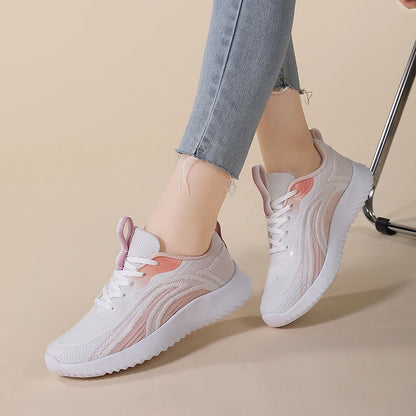 Womens Running Shoes Lace Up Lightweight Platform 2
