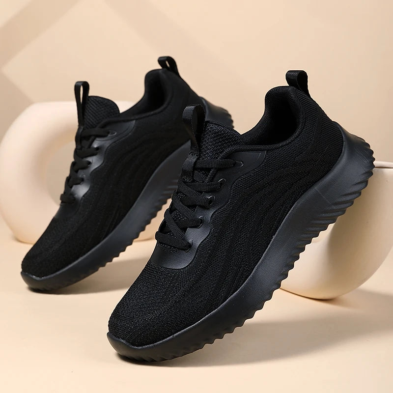 Womens Running Shoes Lace Up Lightweight Platform 8