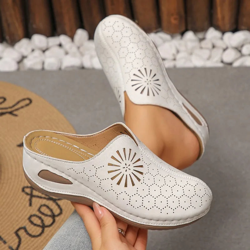 Womens Slippers Wedge Heel Thick Sole 1