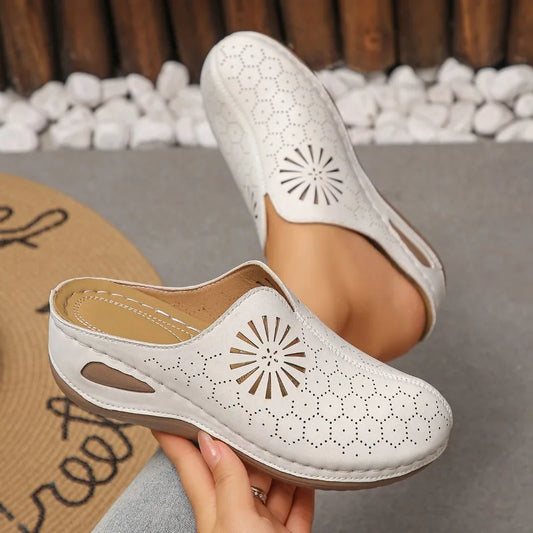 Womens Slippers Wedge Heel Thick Sole 1