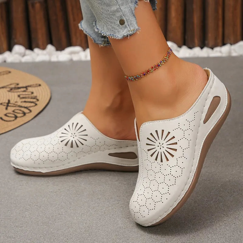 Womens Slippers Wedge Heel Thick Sole 2