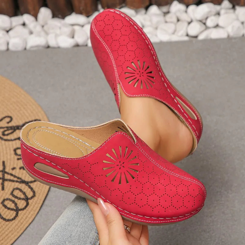 Womens Slippers Wedge Heel Thick Sole 4