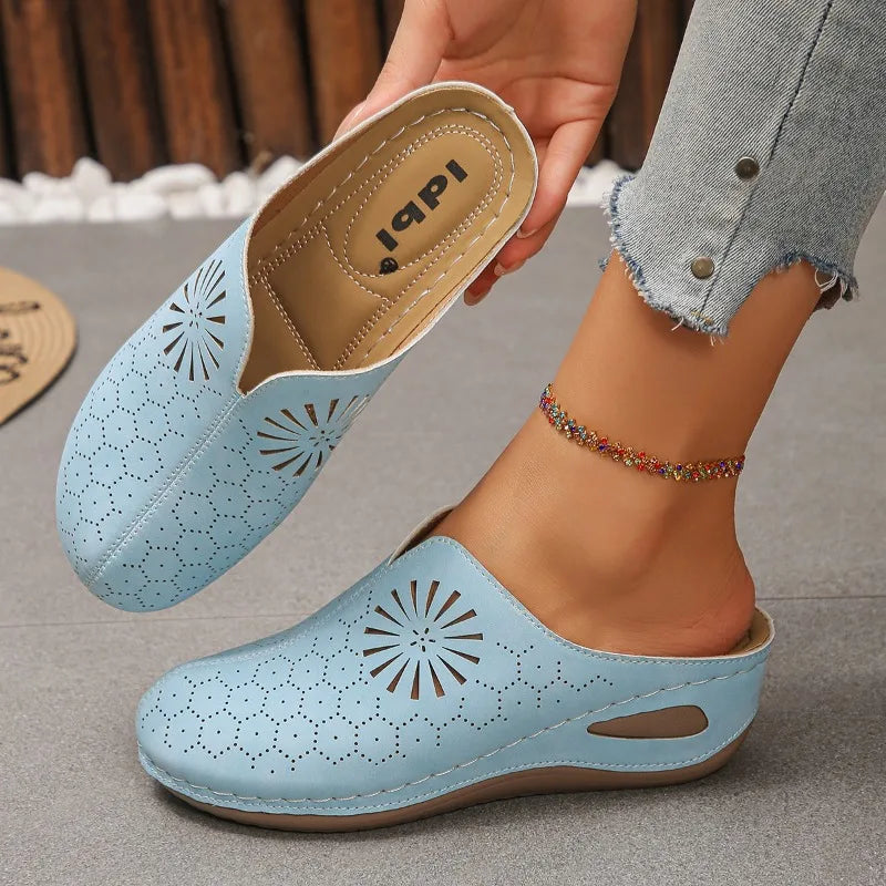 Womens Slippers Wedge Heel Thick Sole 5