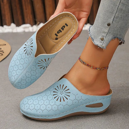 Womens Slippers Wedge Heel Thick Sole 5