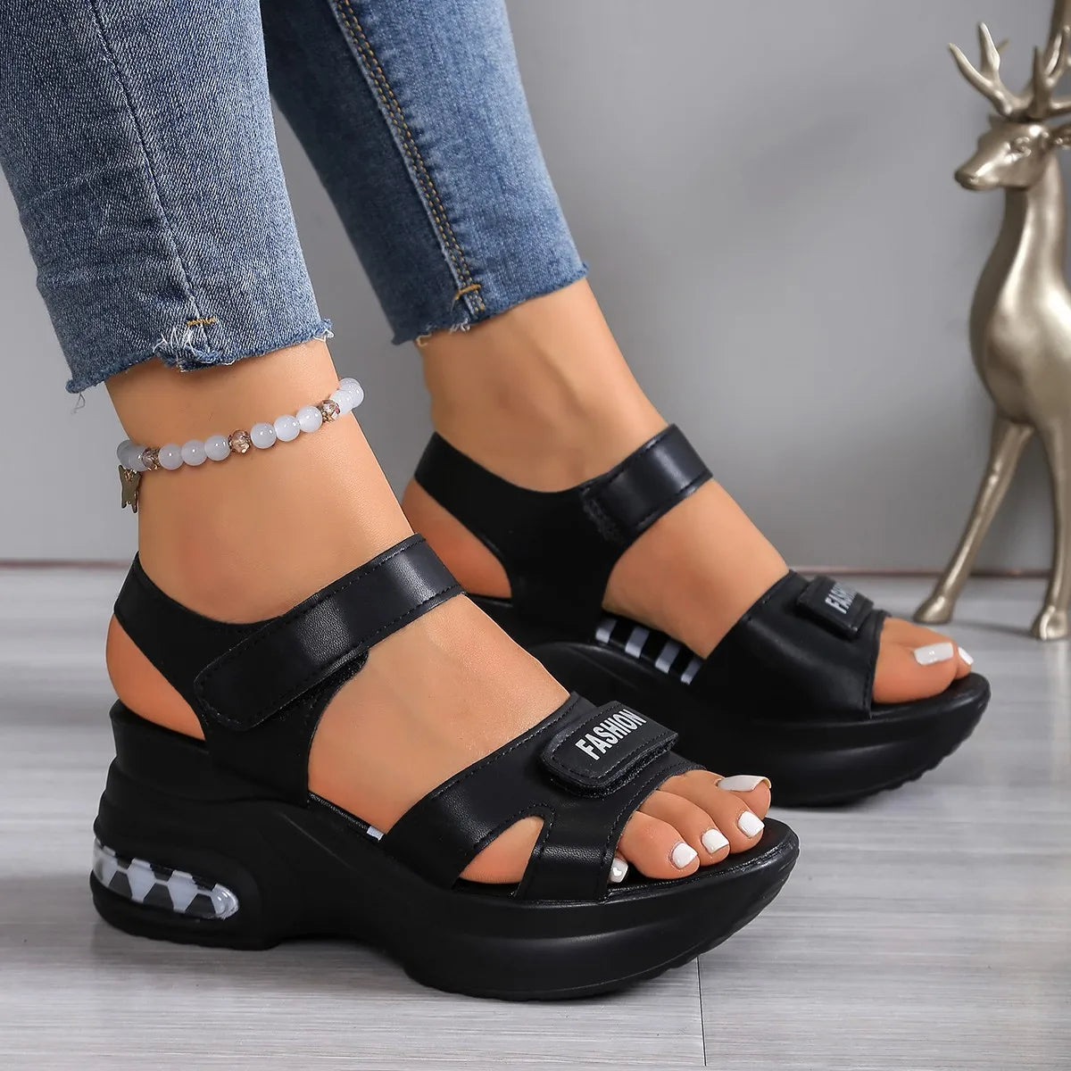 Womens Wedge Sandals Platform Thick Sole 4