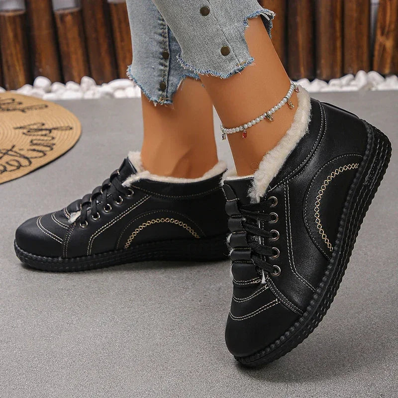Women's Fur Lined Winter Sneakers Lightweight