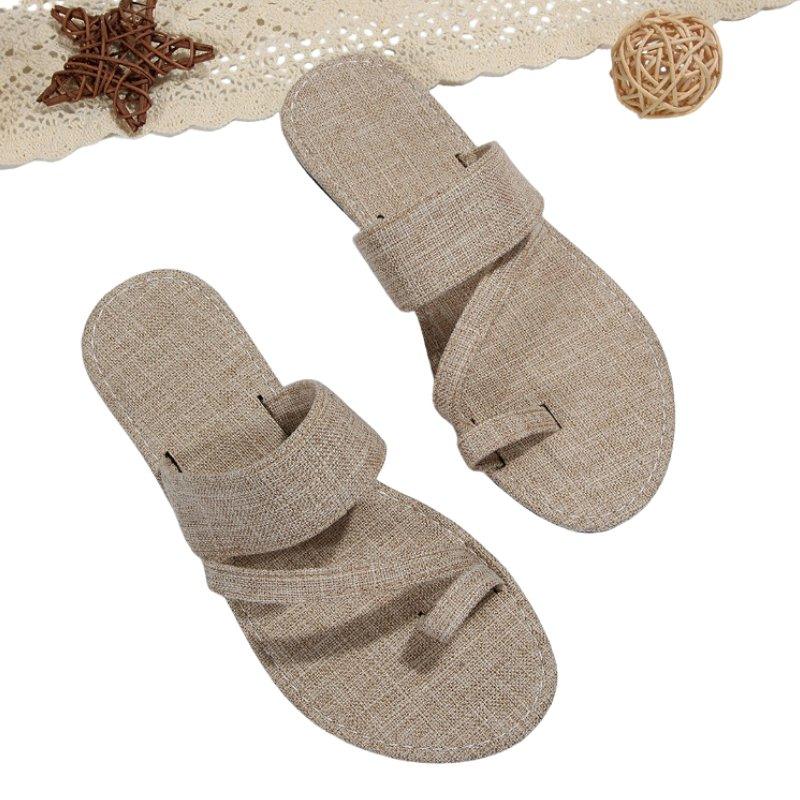 Denim Slide Sandals for Wide Feet - Blissful Shoes