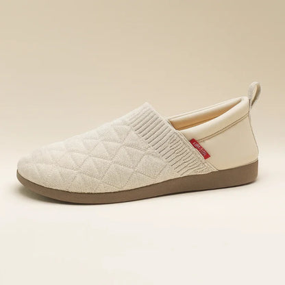 Women's Wide Toe Box Knit Flats Slip-On
