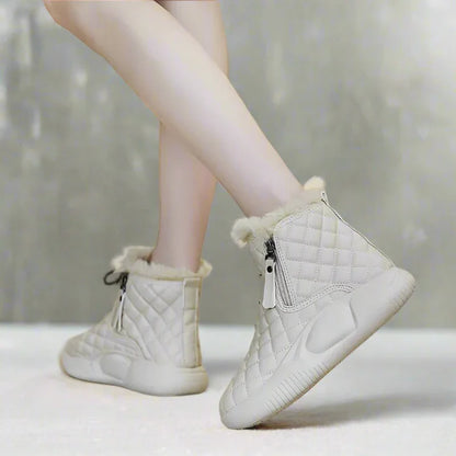 Women's High Top Waterproof Winter Boots with Side Zipper