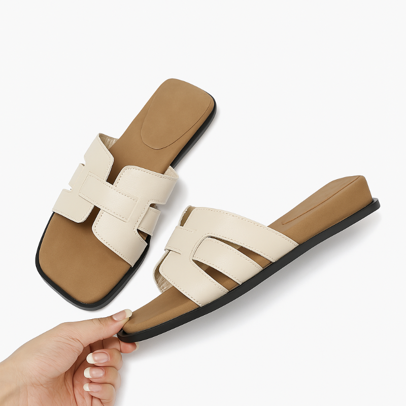 Fashionable French Style Square Toe Sandals