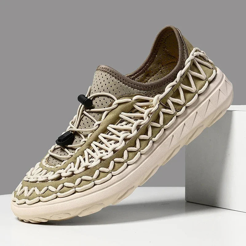 Women's Wide Toe Box Hand-Woven Slip-On Shoes
