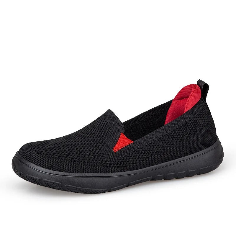 Ultra-Comfort Knit Slip-On Sneakers with Elastic Mesh Upper