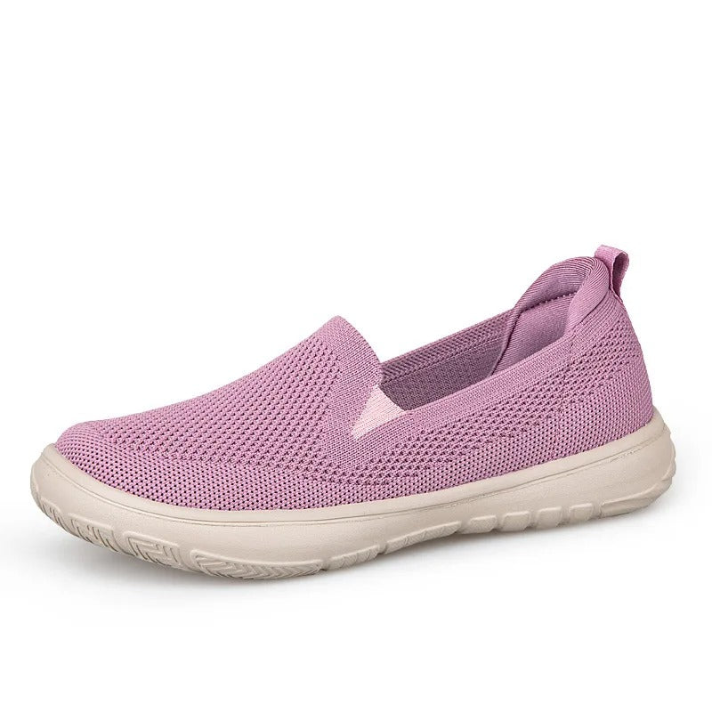 Ultra-Comfort Knit Slip-On Sneakers with Elastic Mesh Upper