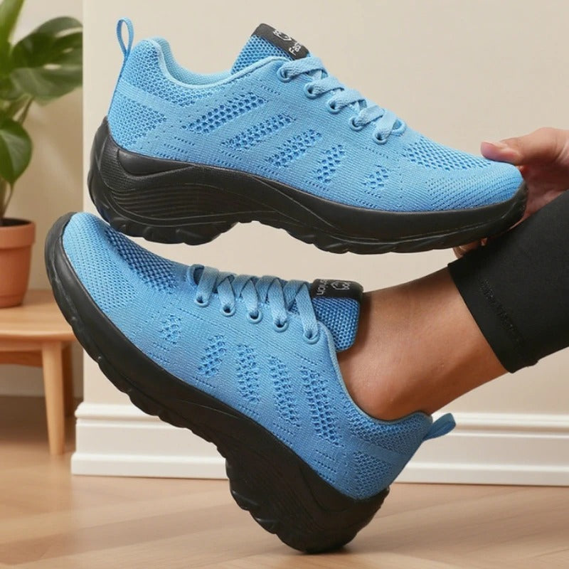 Breathable Mesh Sneakers with Thick Sole