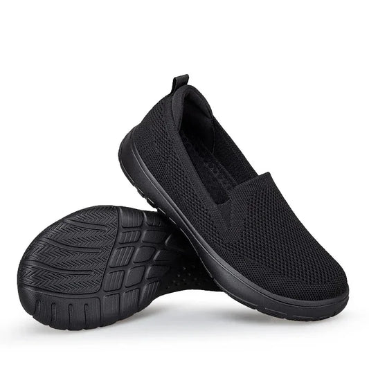 Ultra-Comfort Knit Slip-On Sneakers with Elastic Mesh Upper