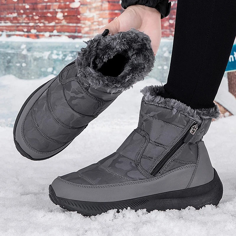 Ultra-Comfort Warm Lined Waterproof Winter Snow Boots - Plus Size
