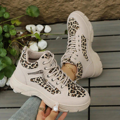 Women's High-Top Chunky Sole Sneakers Fashion