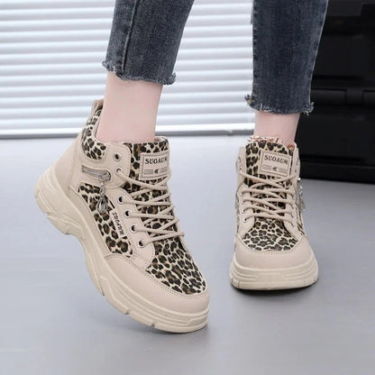 Women's High-Top Chunky Sole Sneakers Fashion