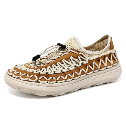 Women's Wide Toe Box Hand-Woven Slip-On Shoes