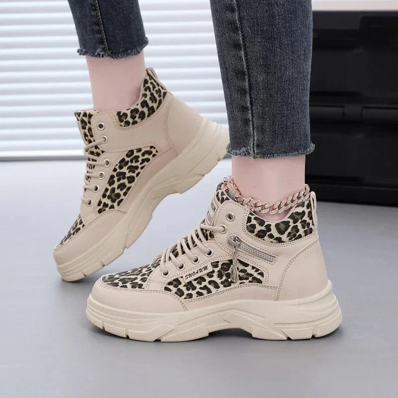 Women's High-Top Chunky Sole Sneakers Fashion