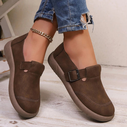 Women’s Casual Slip-On Buckle Shoes