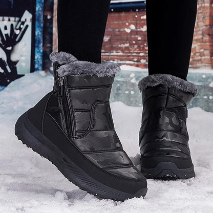 Ultra-Comfort Warm Lined Waterproof Winter Snow Boots - Plus Size