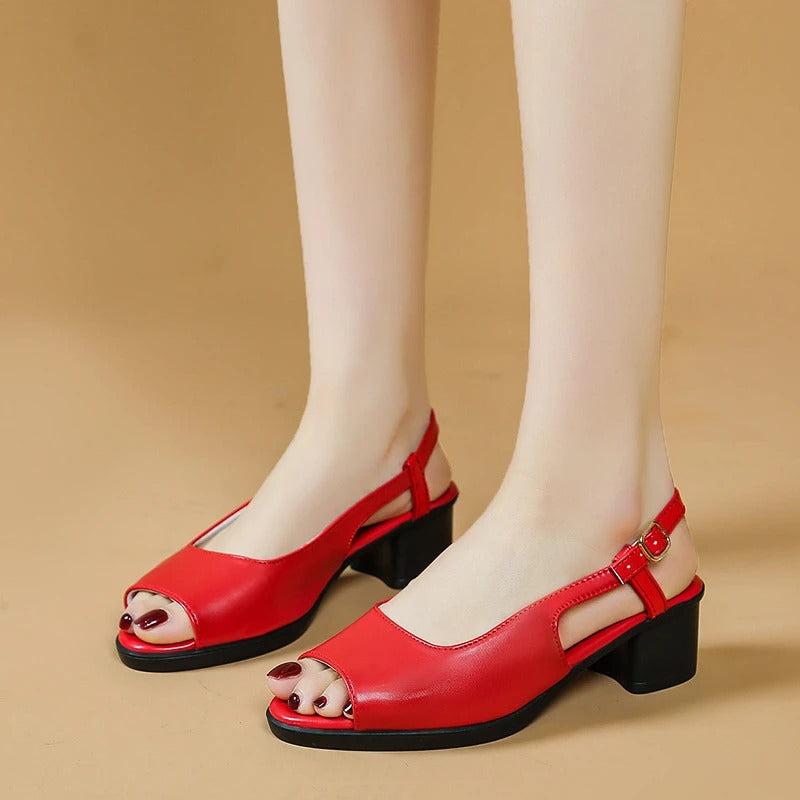 Medium Heel Comfort Slingback Sandals for Women