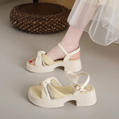 Women's Open Toe Sandals with Buckle Strap