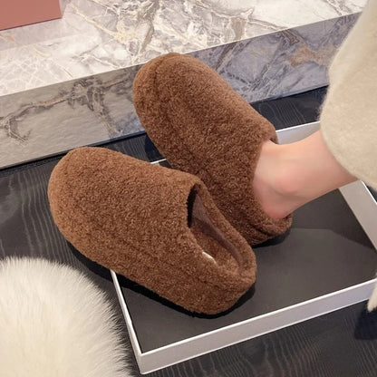 Fashionable Women’s Warm Thick Bottom Slippers