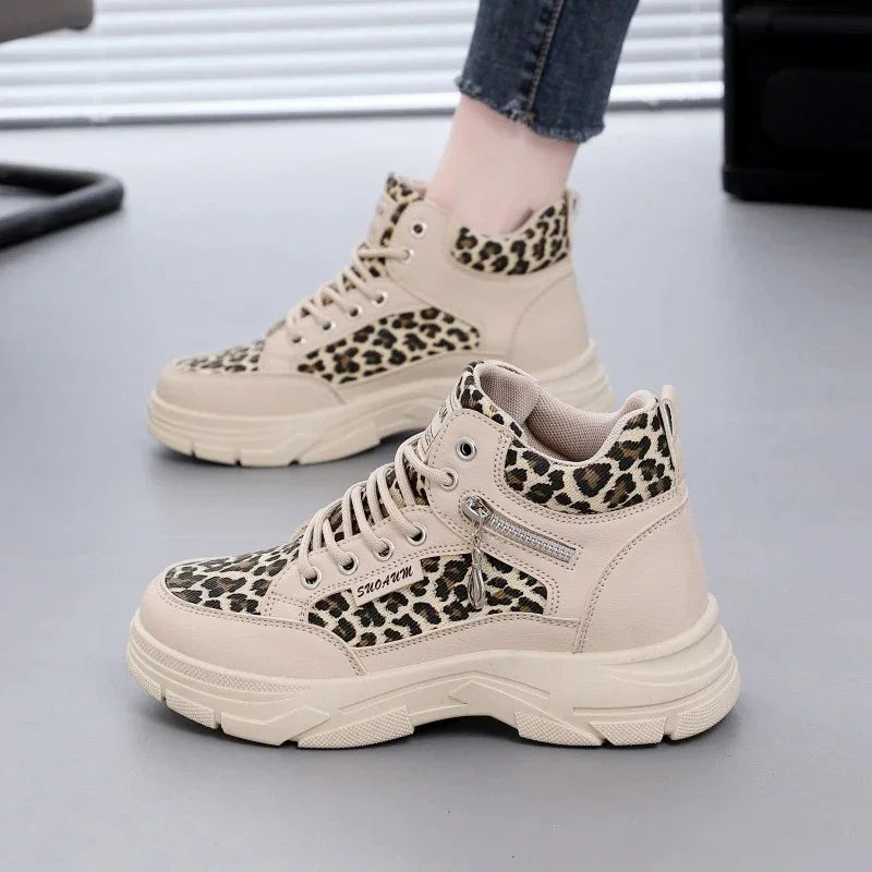 Women's High-Top Chunky Sole Sneakers Fashion