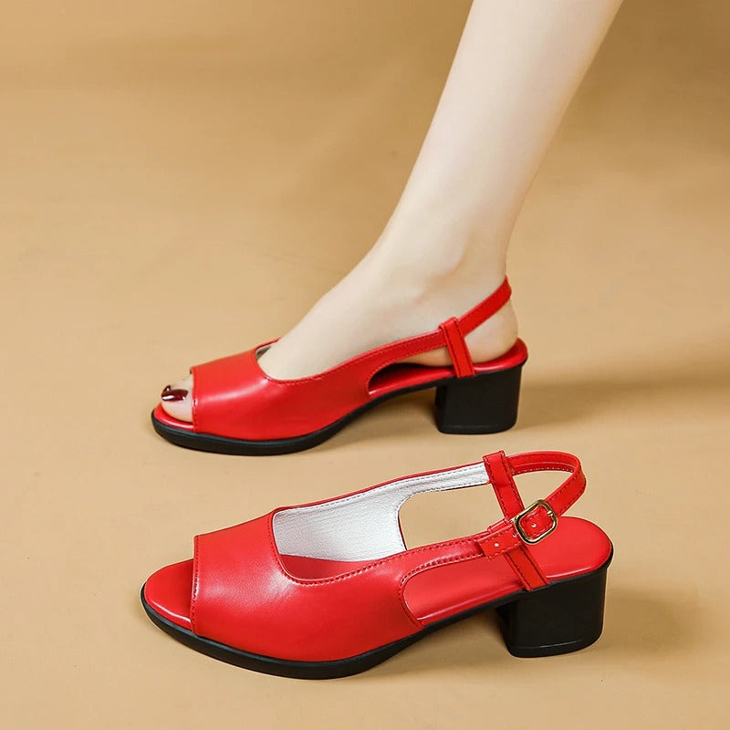 Medium Heel Comfort Slingback Sandals for Women