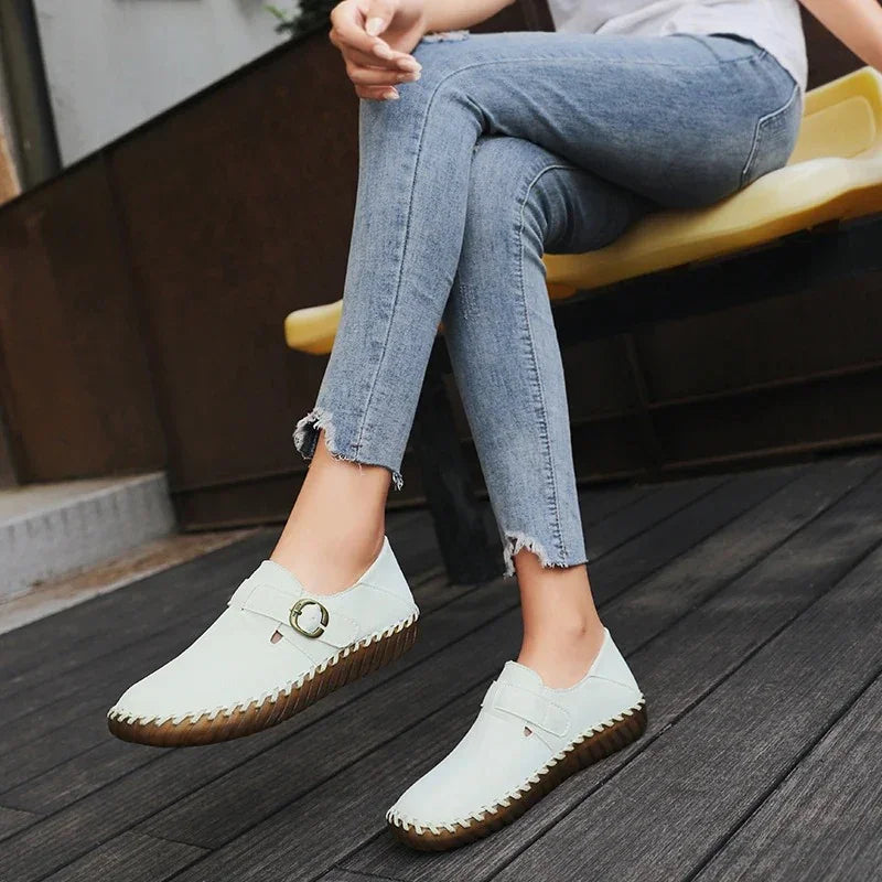 Women's Wide Toe Box Genuine Leather Moccasins