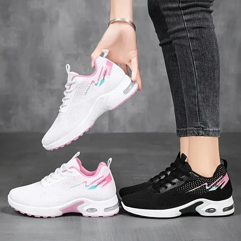 Cushioned Comfort Women’s Sneakers with Air-Flow Mesh