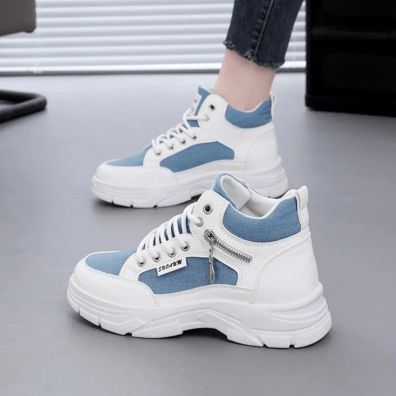 Women's High-Top Chunky Sole Sneakers Fashion